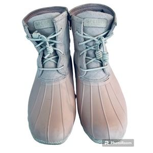 Sperry Blush Pink Waterproof Duck Boots STS82038 Womens Size 9.5